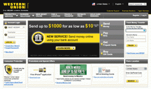 Western Union western union website